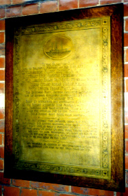 St. George's Center plaque