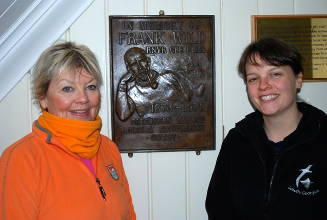 Angie with Elsa Davidson with Frank Wild plaque